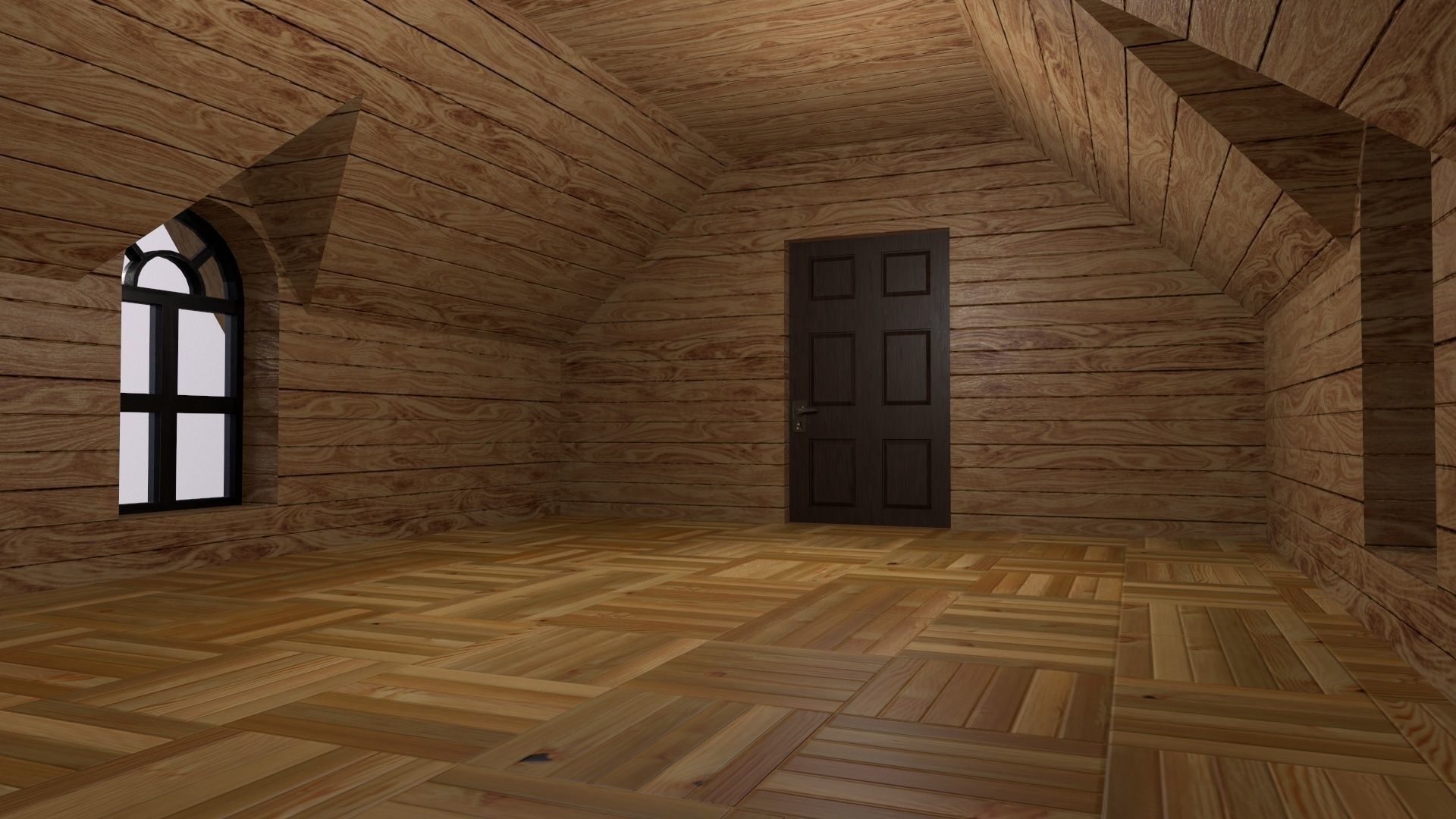 low-poly 3D PBR set House VR Low-poly 3D model_10