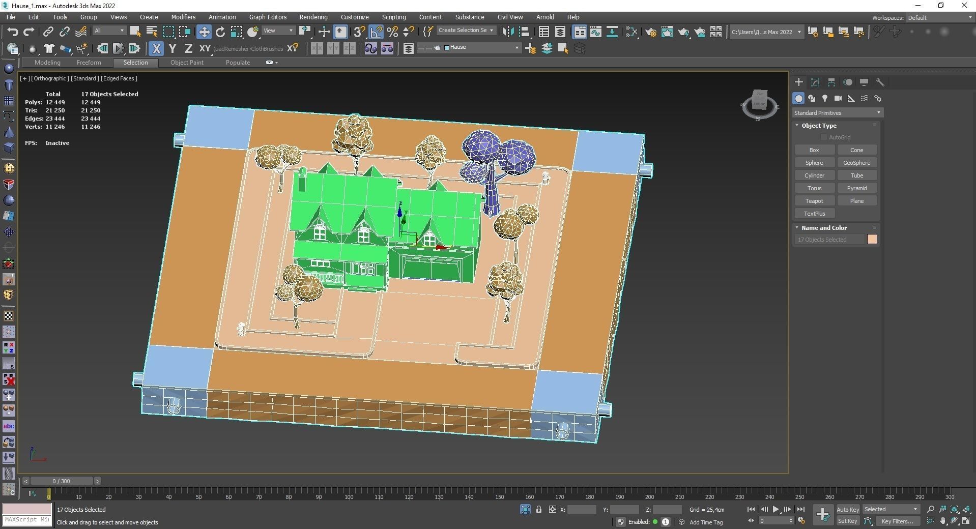 low-poly 3D PBR set House VR Low-poly 3D model_20