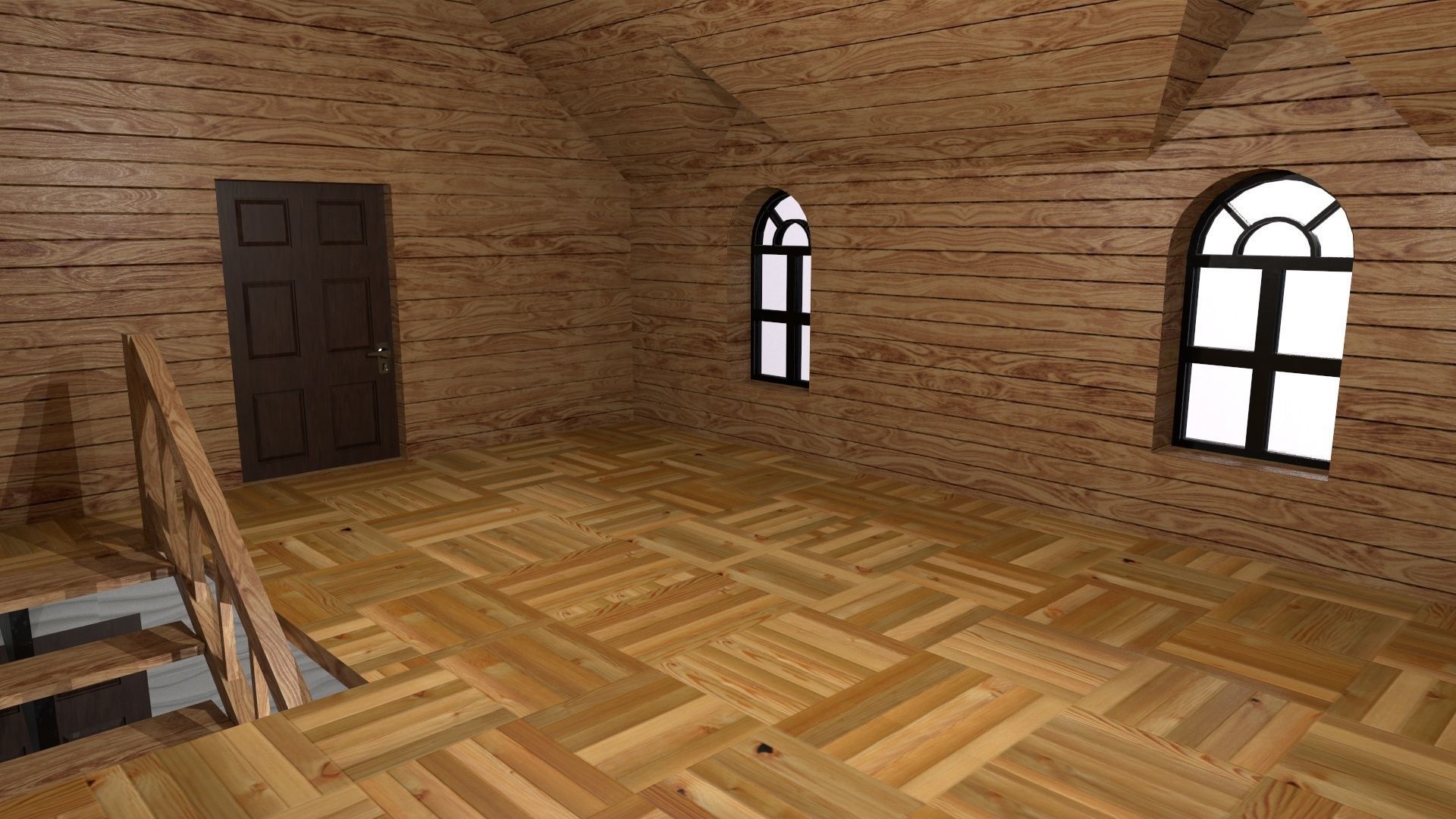 low-poly 3D PBR set House VR Low-poly 3D model_13