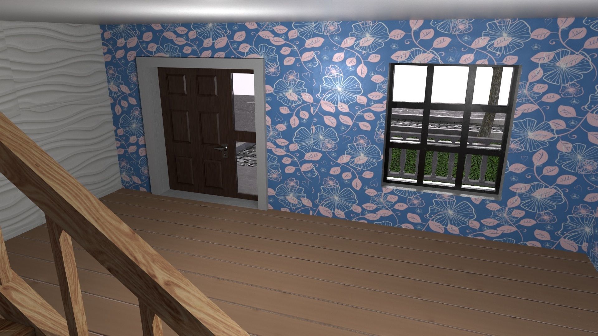 low-poly 3D PBR set House VR Low-poly 3D model_16