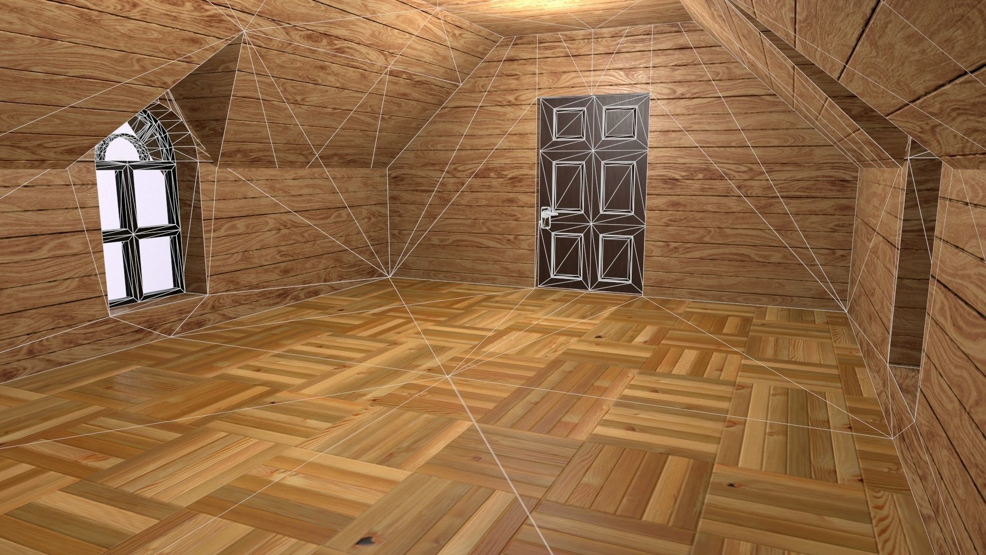 low-poly 3D PBR set House VR Low-poly 3D model_11