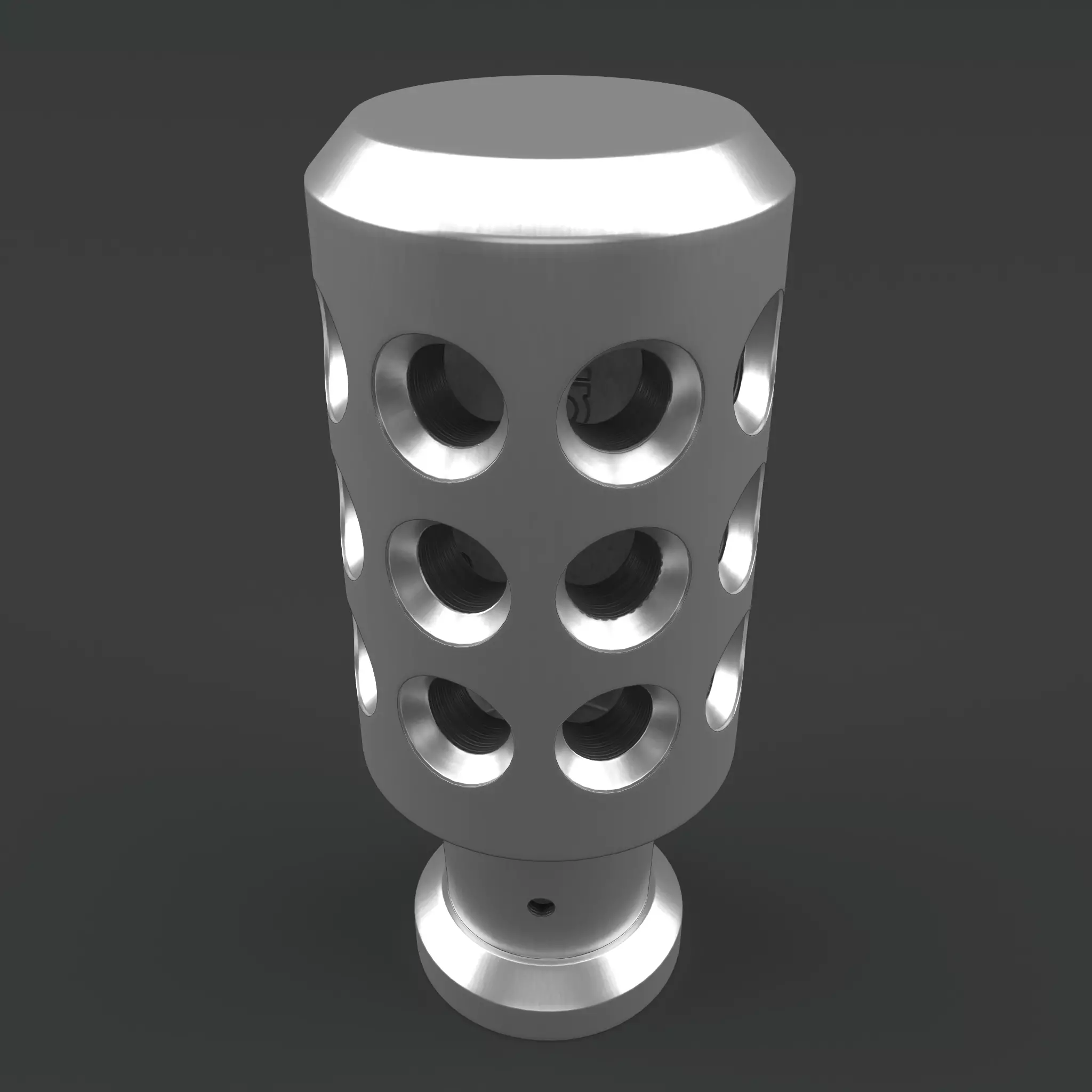 Sparco Shift Knob PIUMA Silver 3D model_0