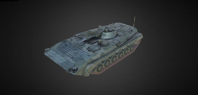 Russian Tank BMP-1 Low-poly 3D model