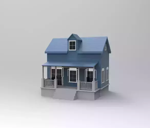 Modern House Low-poly 3D Model Low-poly 3D model