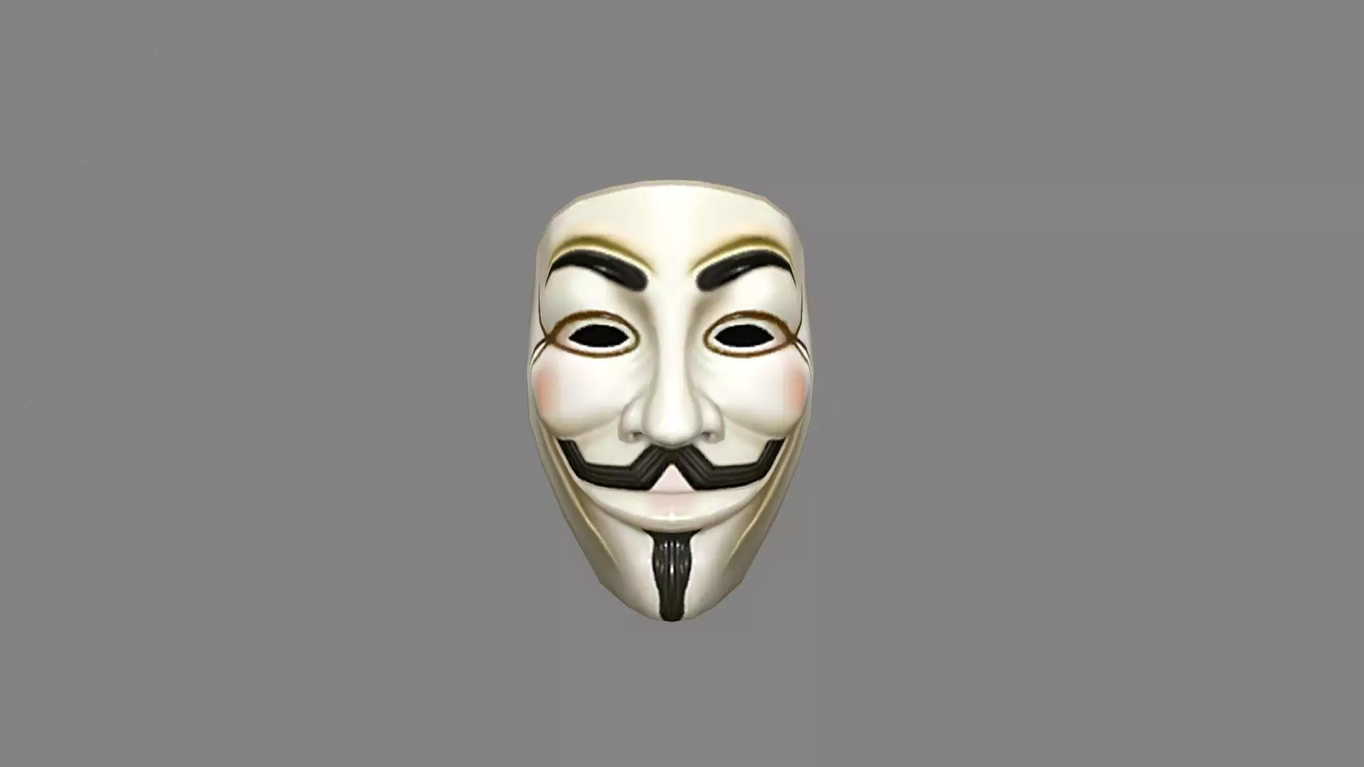 mask - V for Vendetta Low-poly 3D model_0