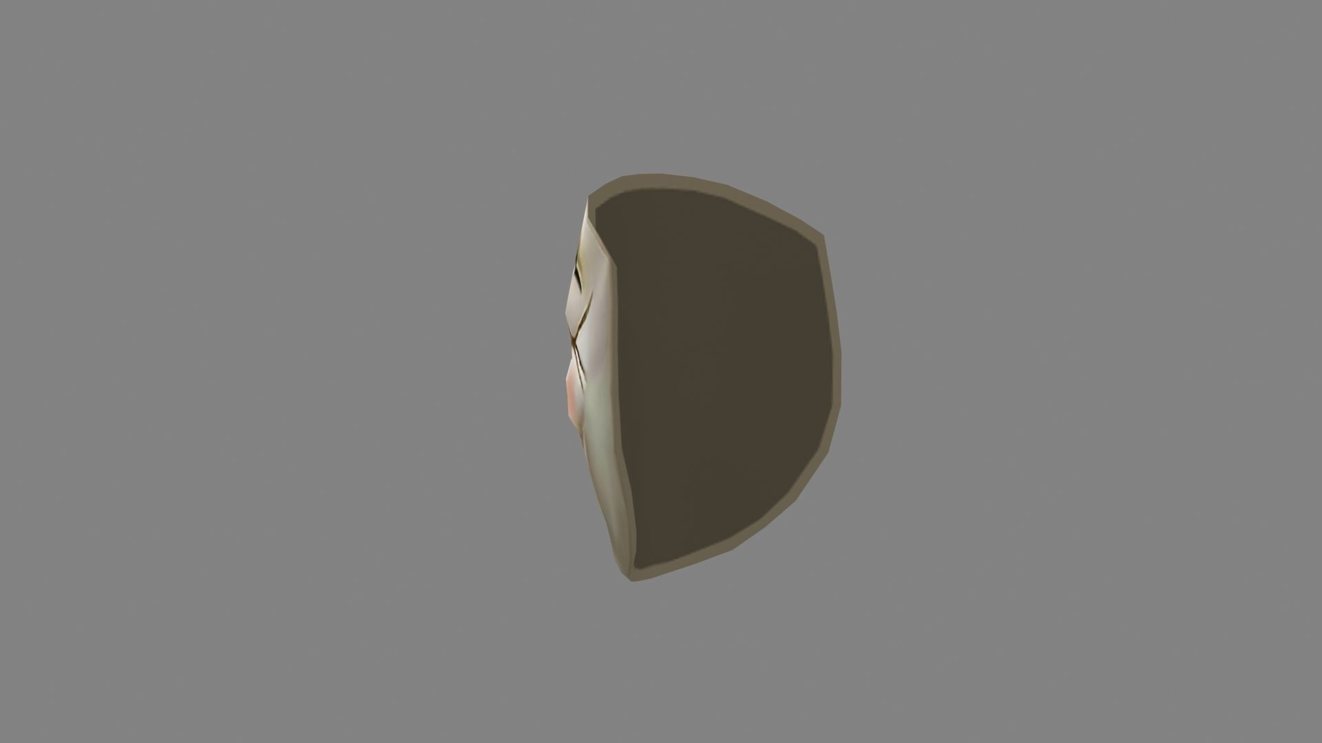 mask - V for Vendetta Low-poly 3D model_2