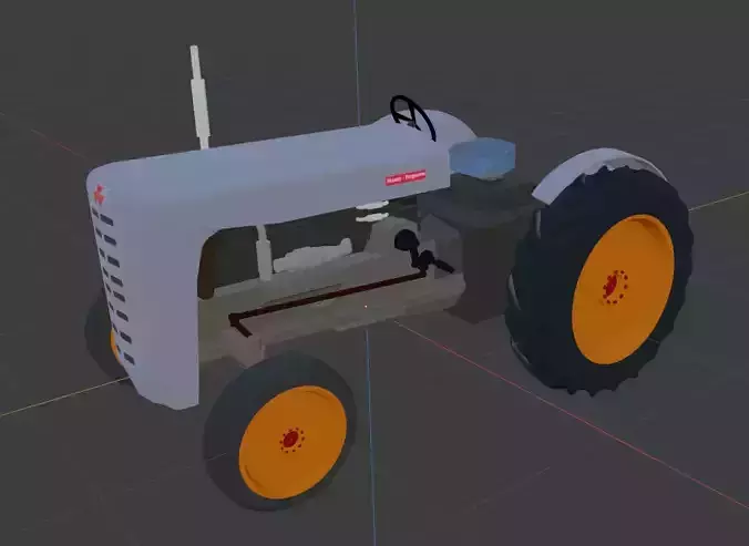 Low Poly Massey Ferguson Tractor