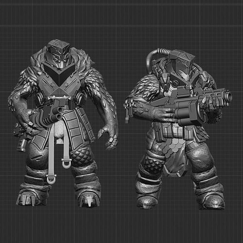 Xenos Bounty Hunters - The Thick Twins 3D print model
