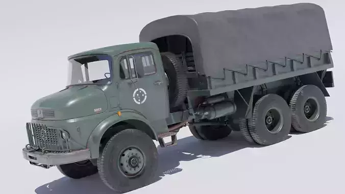 Mercedes-Benz L-1113 Military Low-poly 3D model