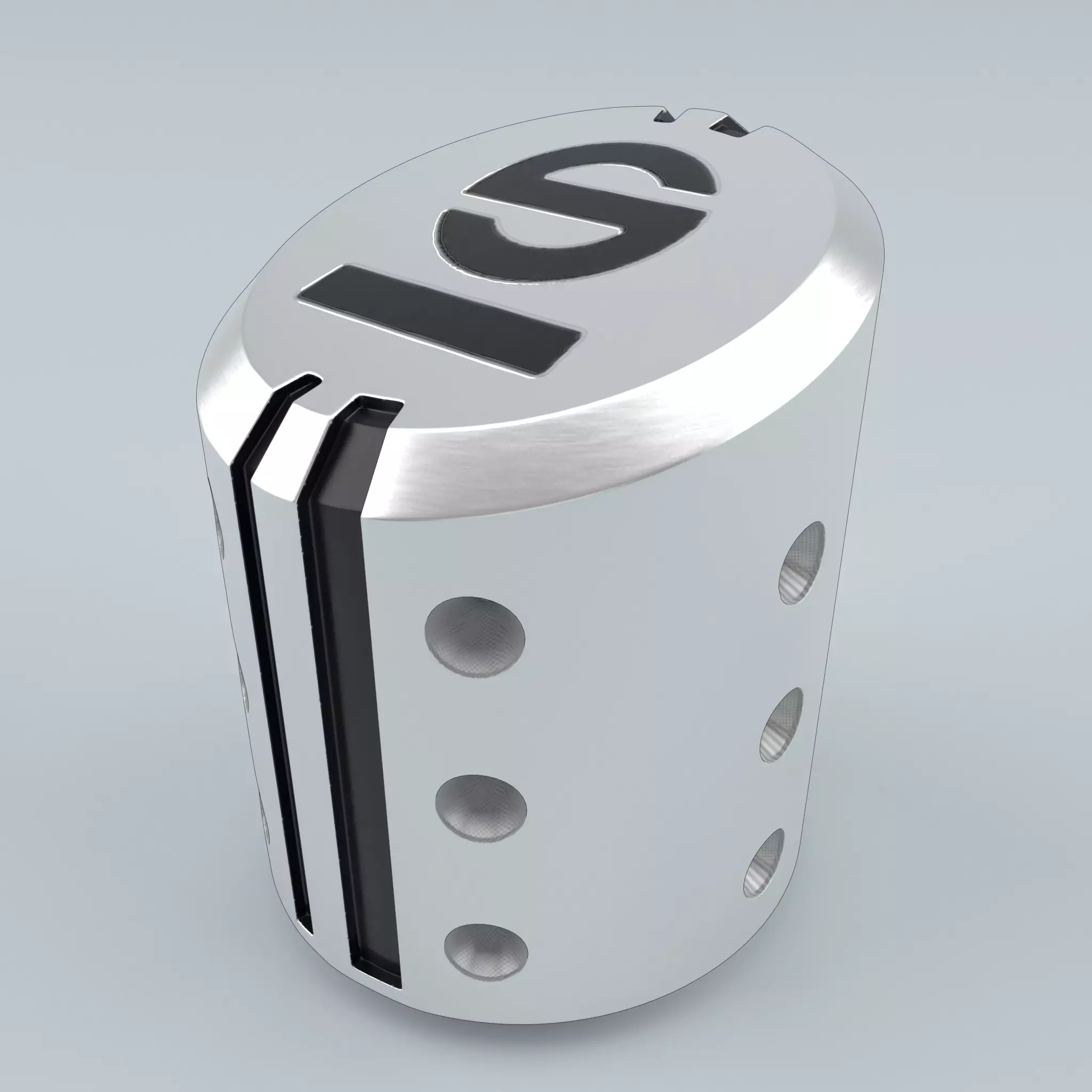 Sparco Shift Knob Settanta R Silver 3D model_0