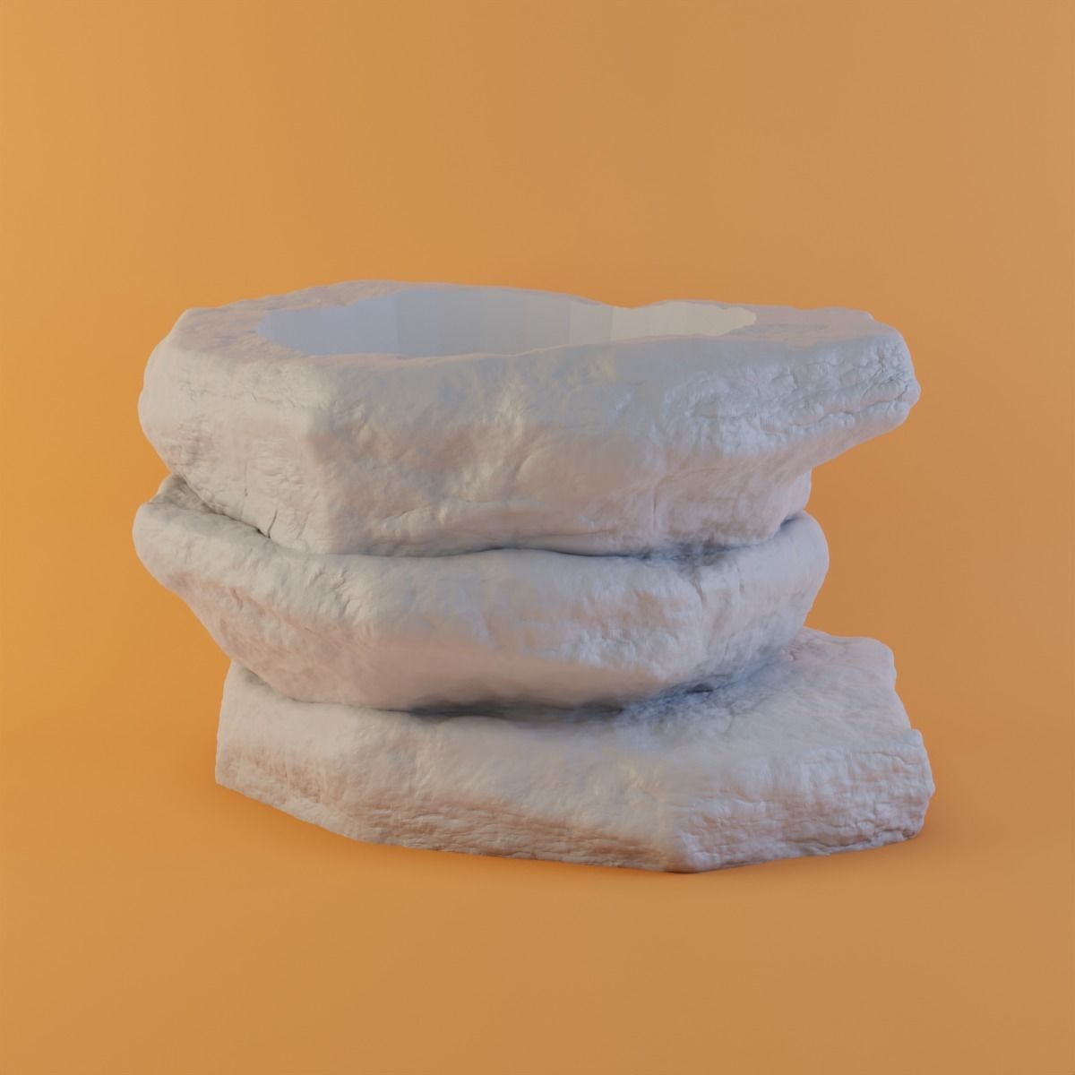 Flower-pot holder Rock 3D print model_1
