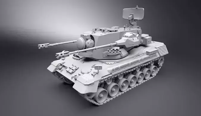 Flakpanzar Gepard Scale Model 3D print model