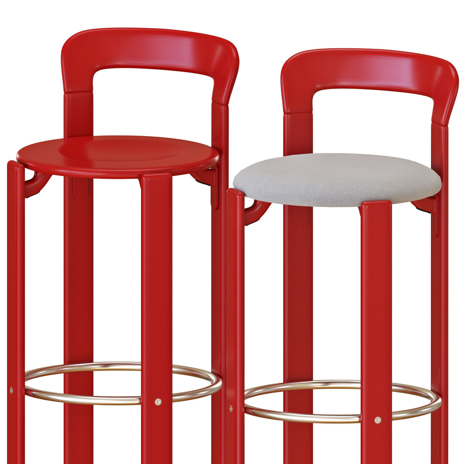 Hay Rey Bar Stools 3D model_2