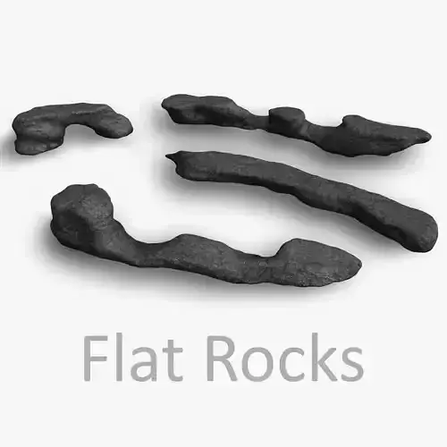 Long Flat Rocks Free low-poly 3D model