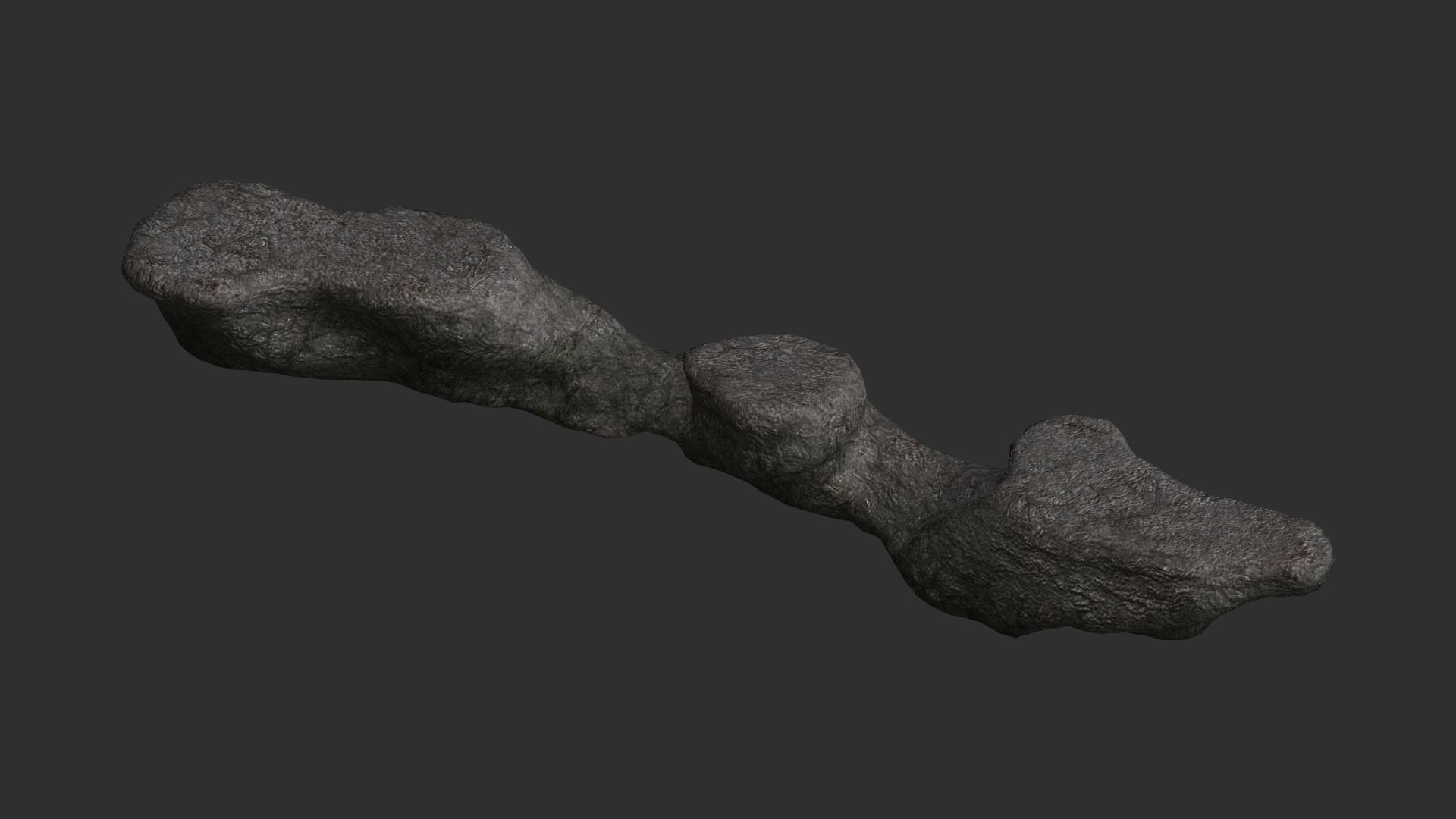 Long Flat Rocks Free low-poly 3D model_1
