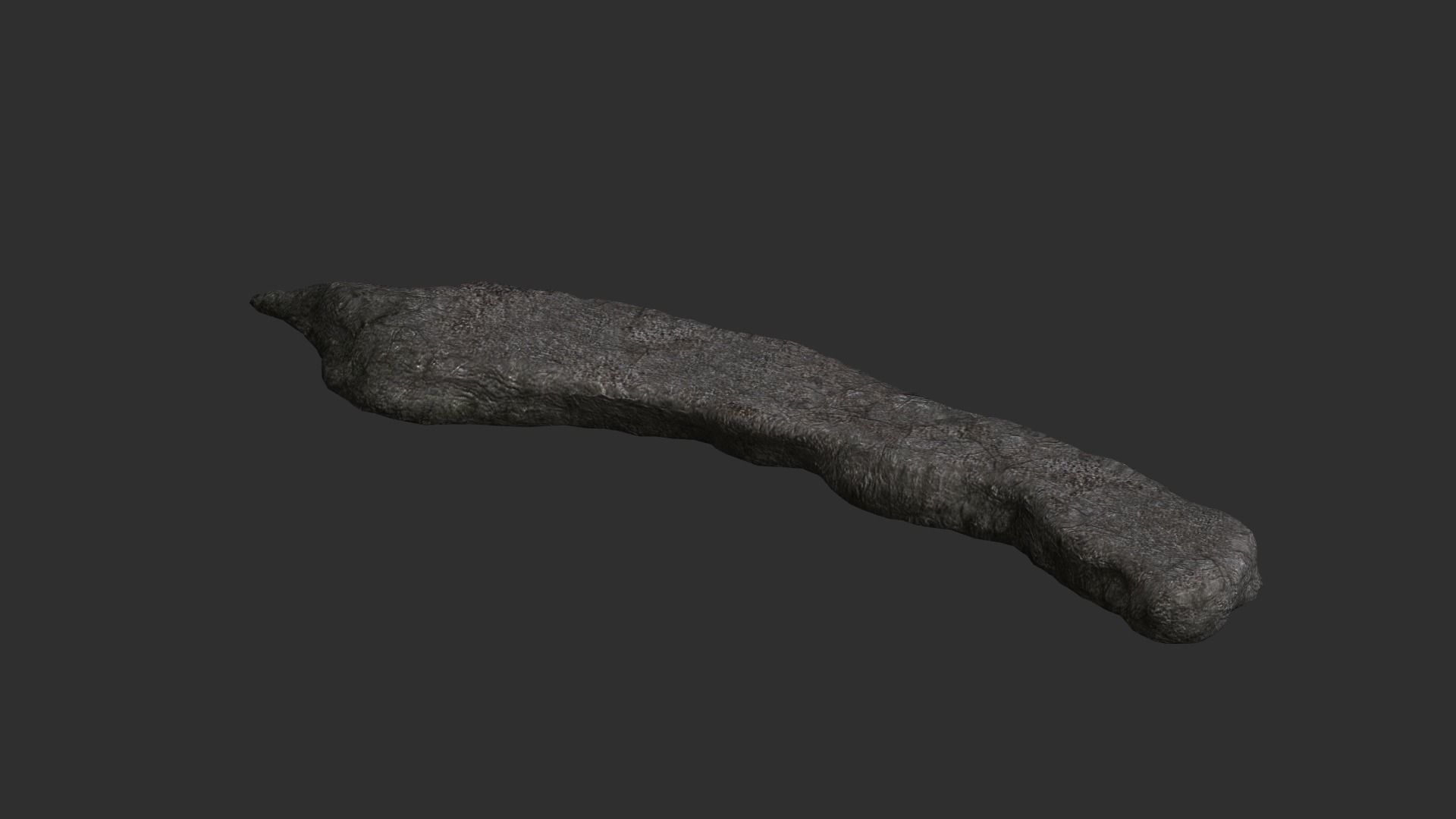 Long Flat Rocks Free low-poly 3D model_7