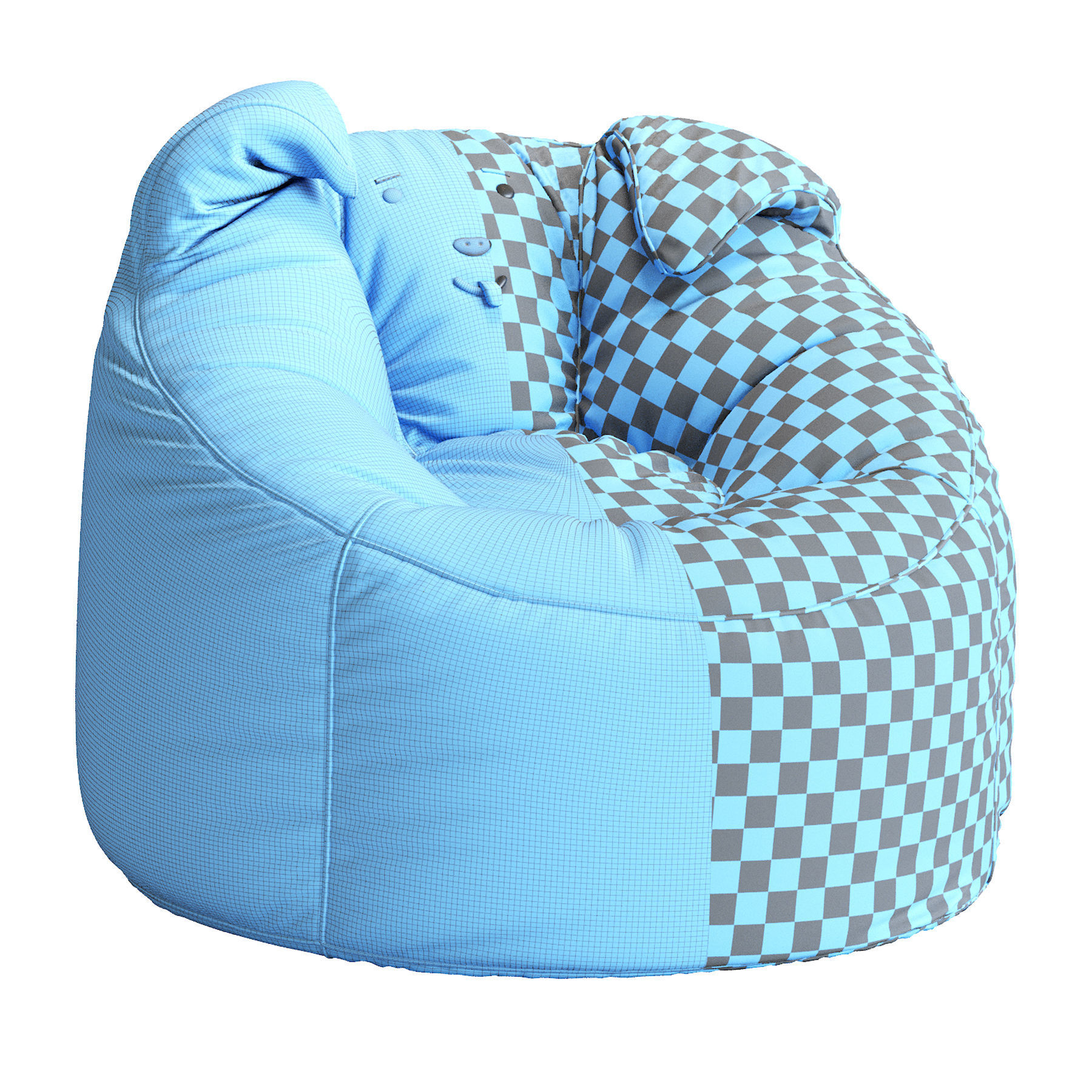 Animal Bean Bag 3D model_4