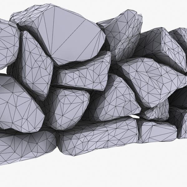 Stone Wall 3d Model 01 3D model_6