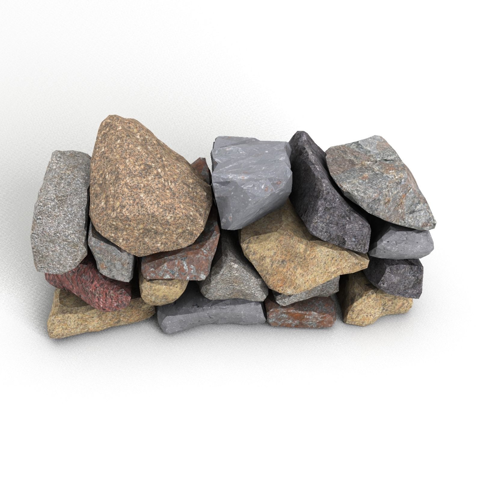 Stone Wall 3d Model 01 3D model_3