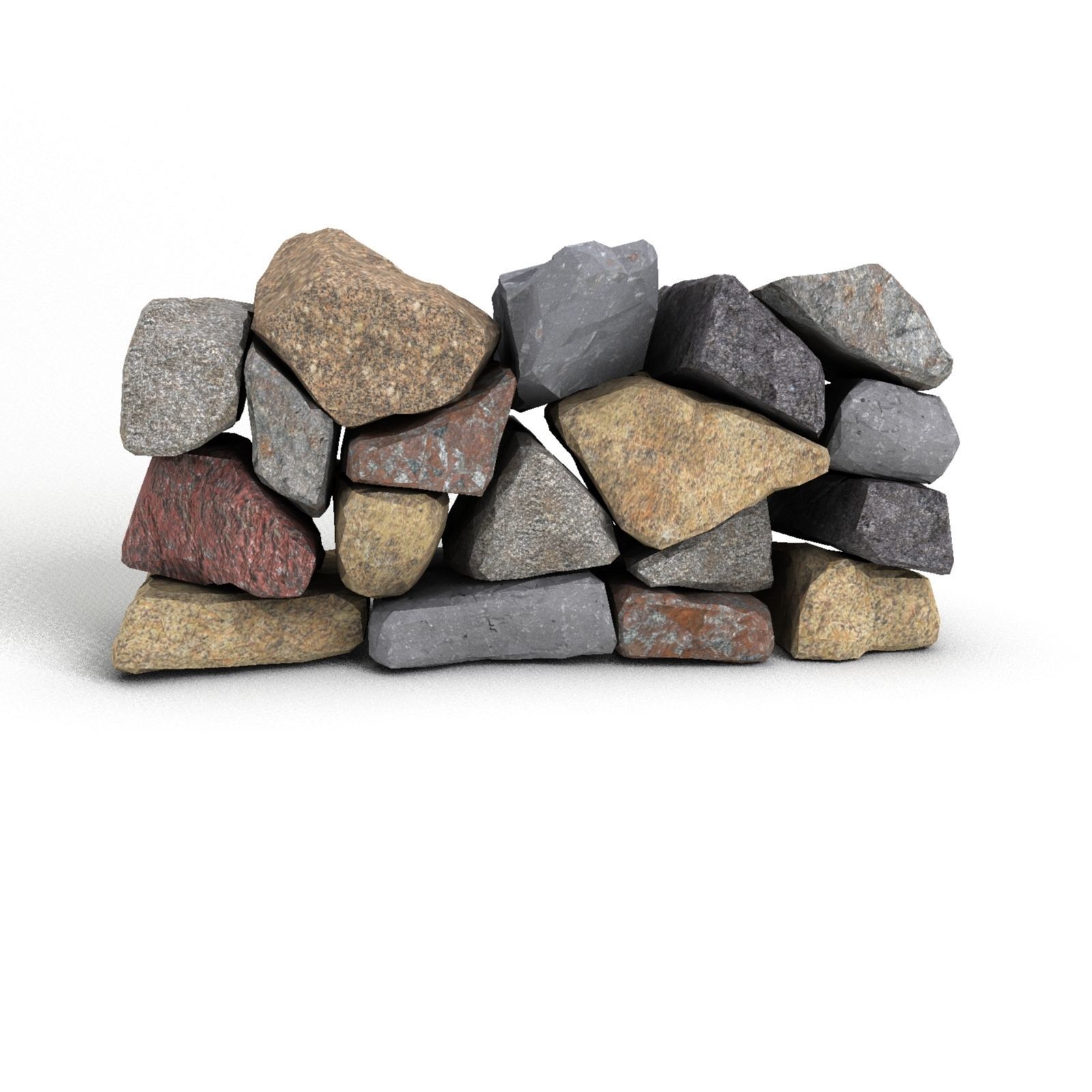 Stone Wall 3d Model 01 3D model_2
