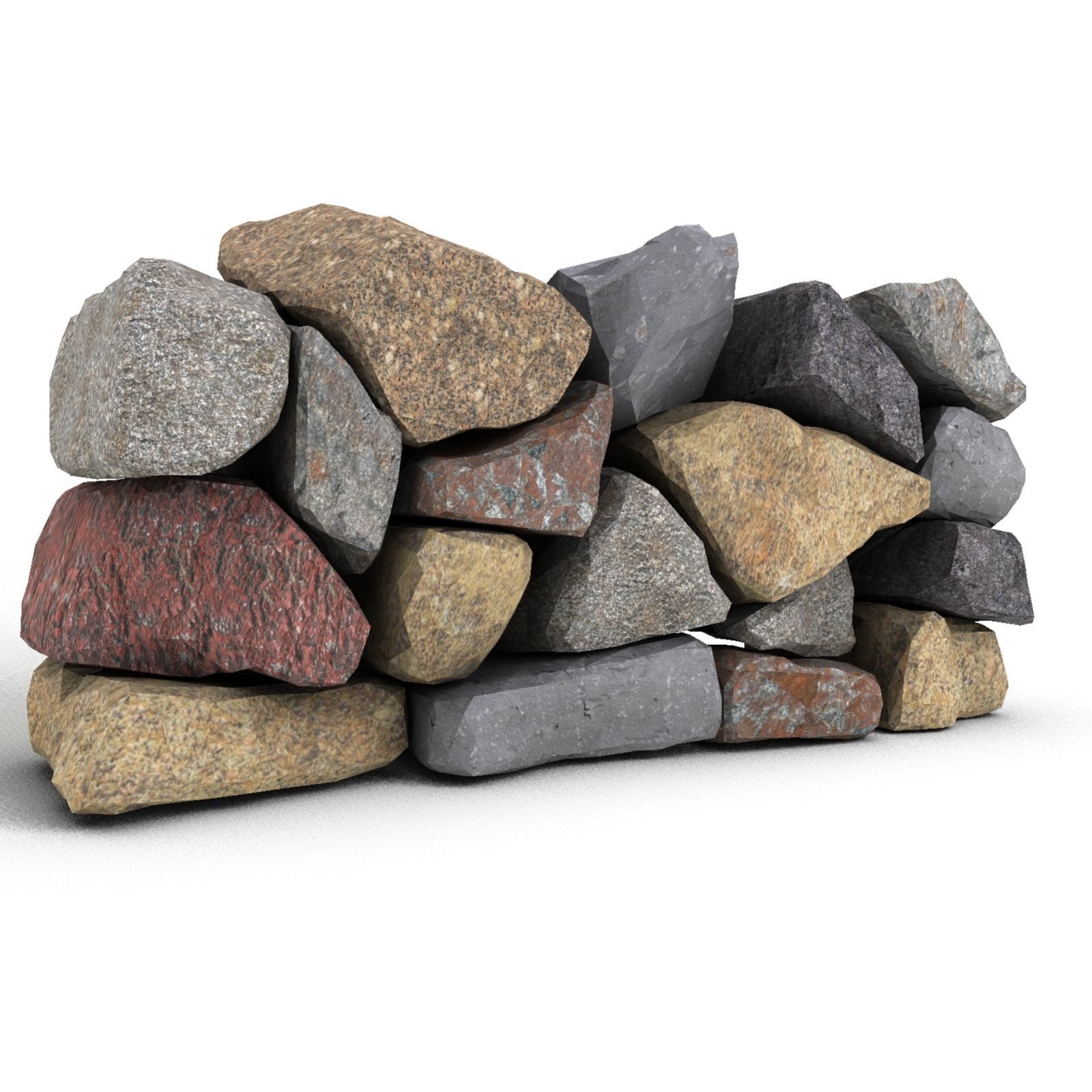 Stone Wall 3d Model 01 3D model_5