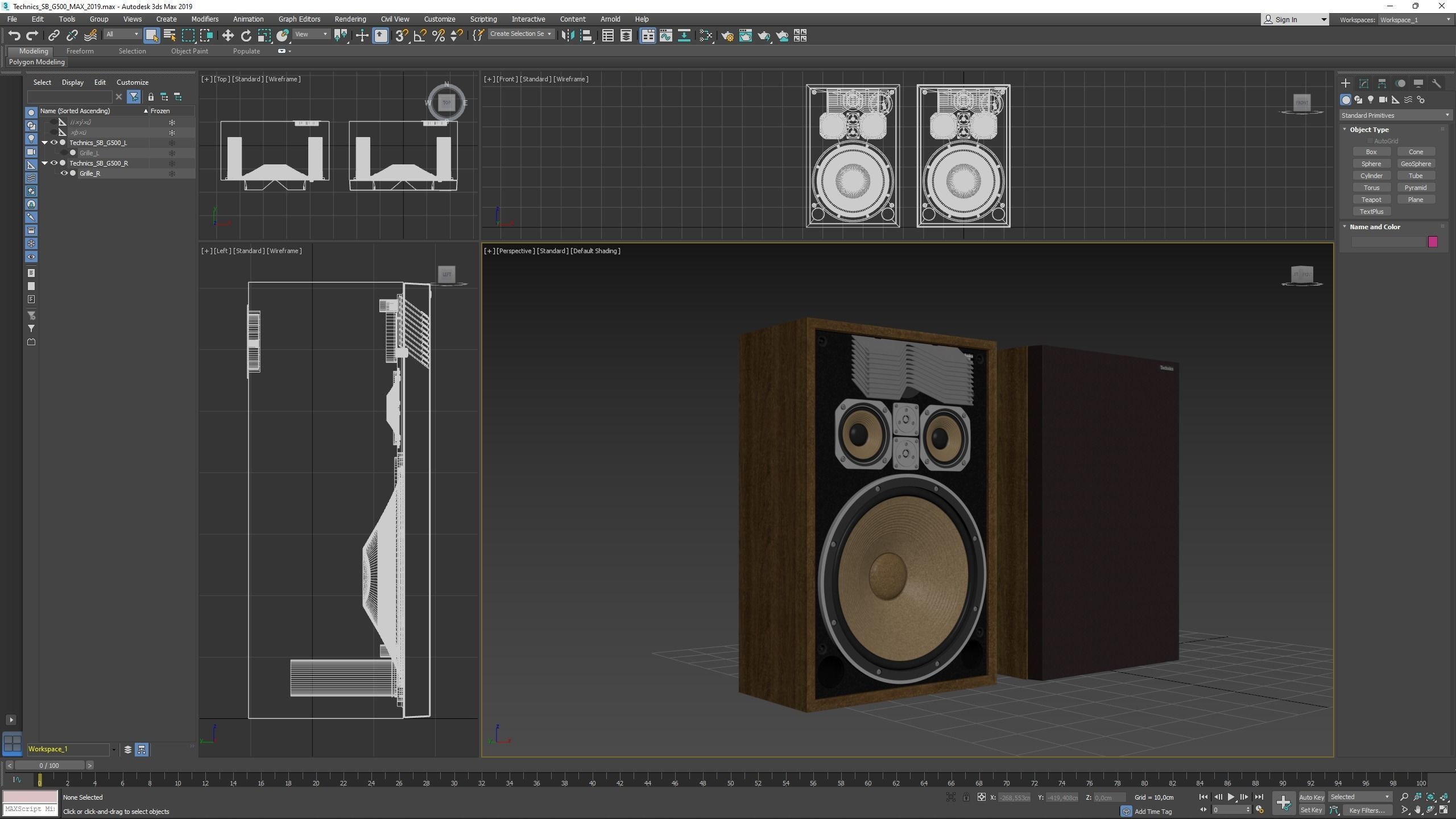 Technics SB G500 Loudspeaker 3D model_14
