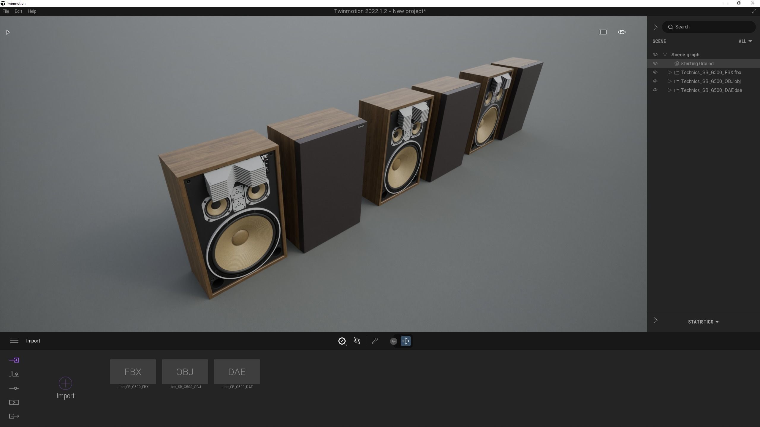 Technics SB G500 Loudspeaker 3D model_15