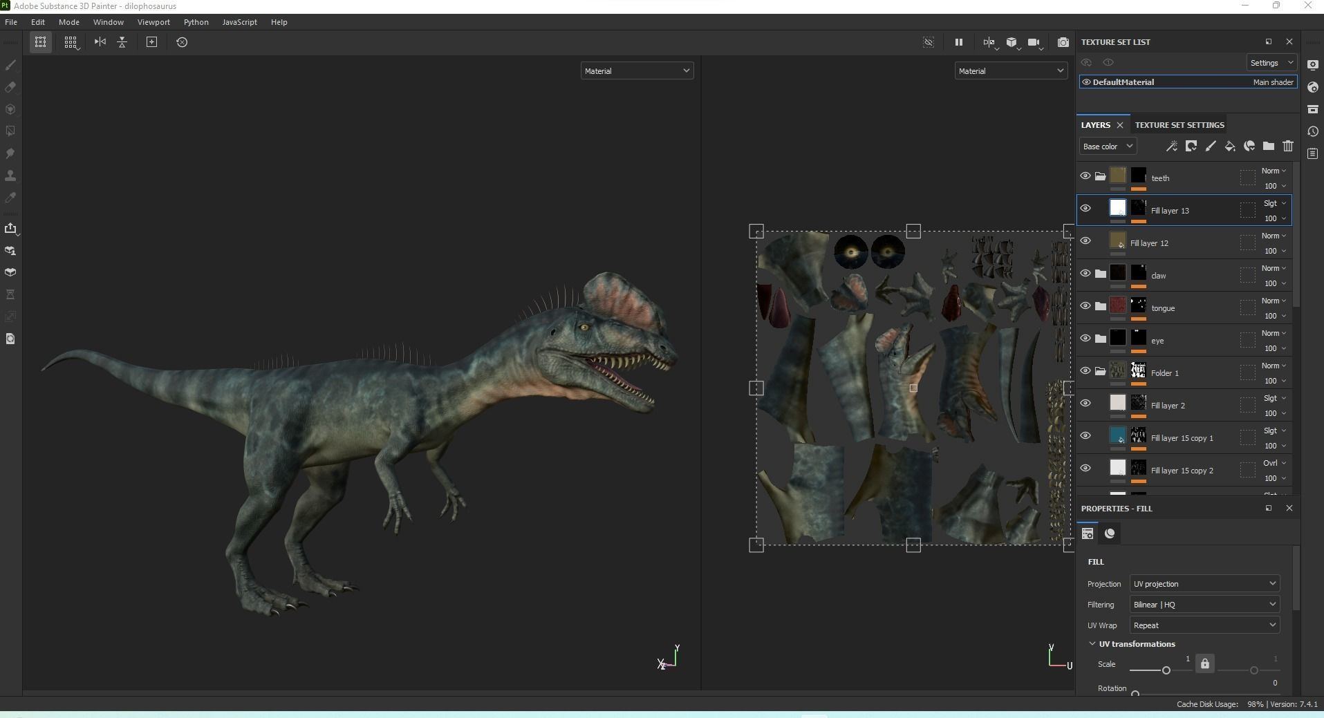 Dilophosaurus 3D Model dinosaur Low-poly 3D model_22