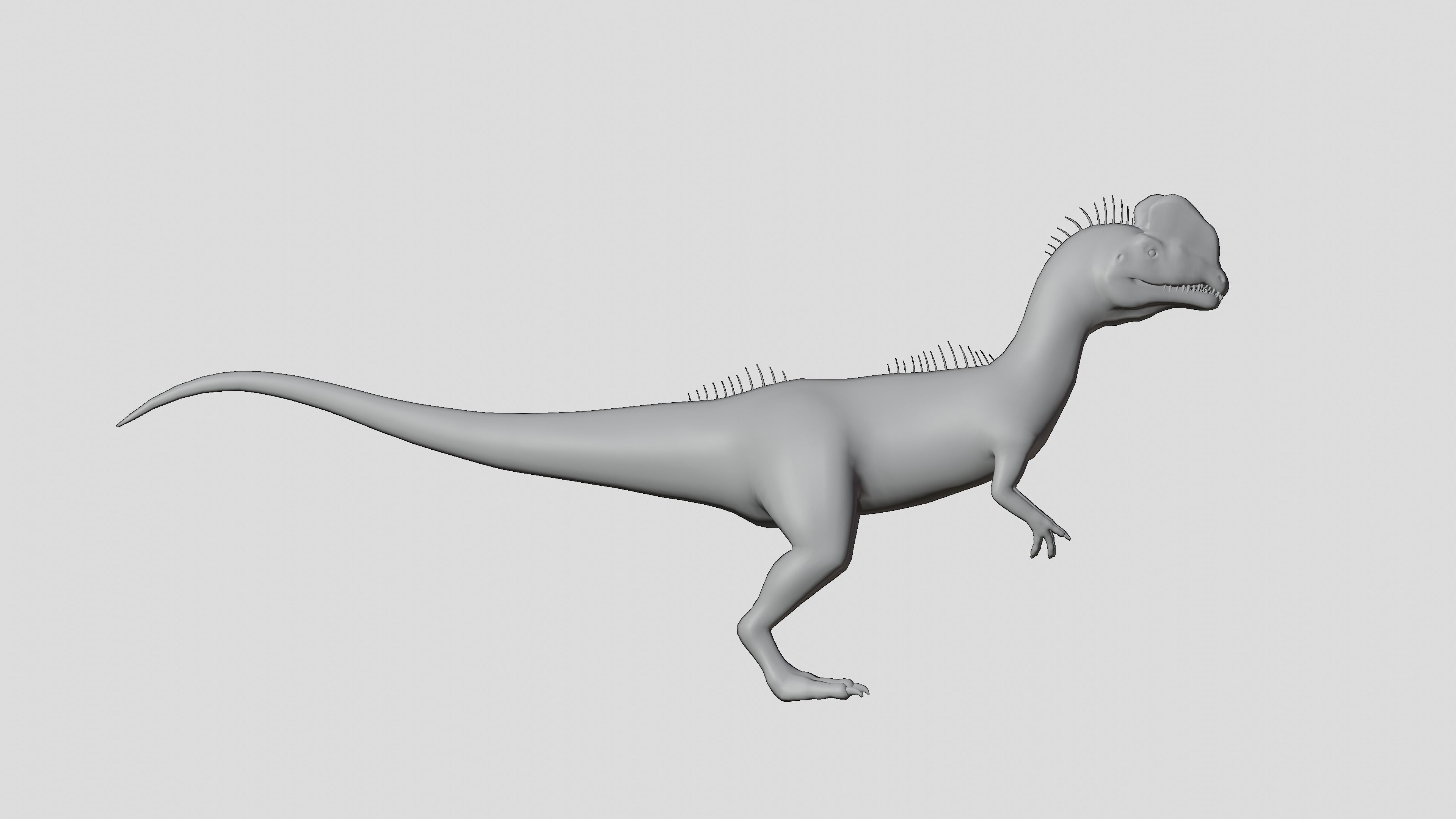 Dilophosaurus 3D Model dinosaur Low-poly 3D model_16