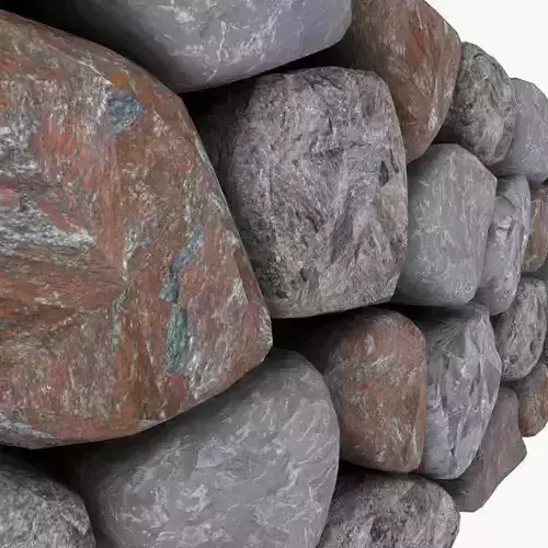 Stone Wall 3d Model 02 3D model
