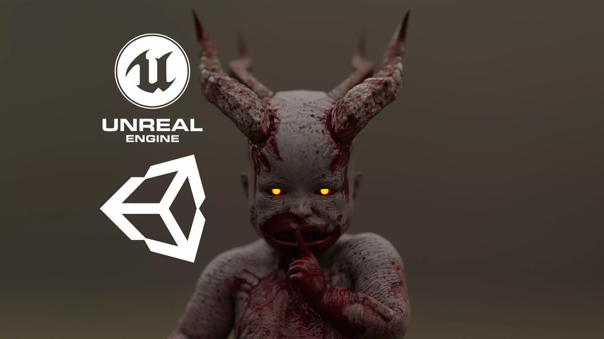 Baby Demon Low-poly 3D model_0