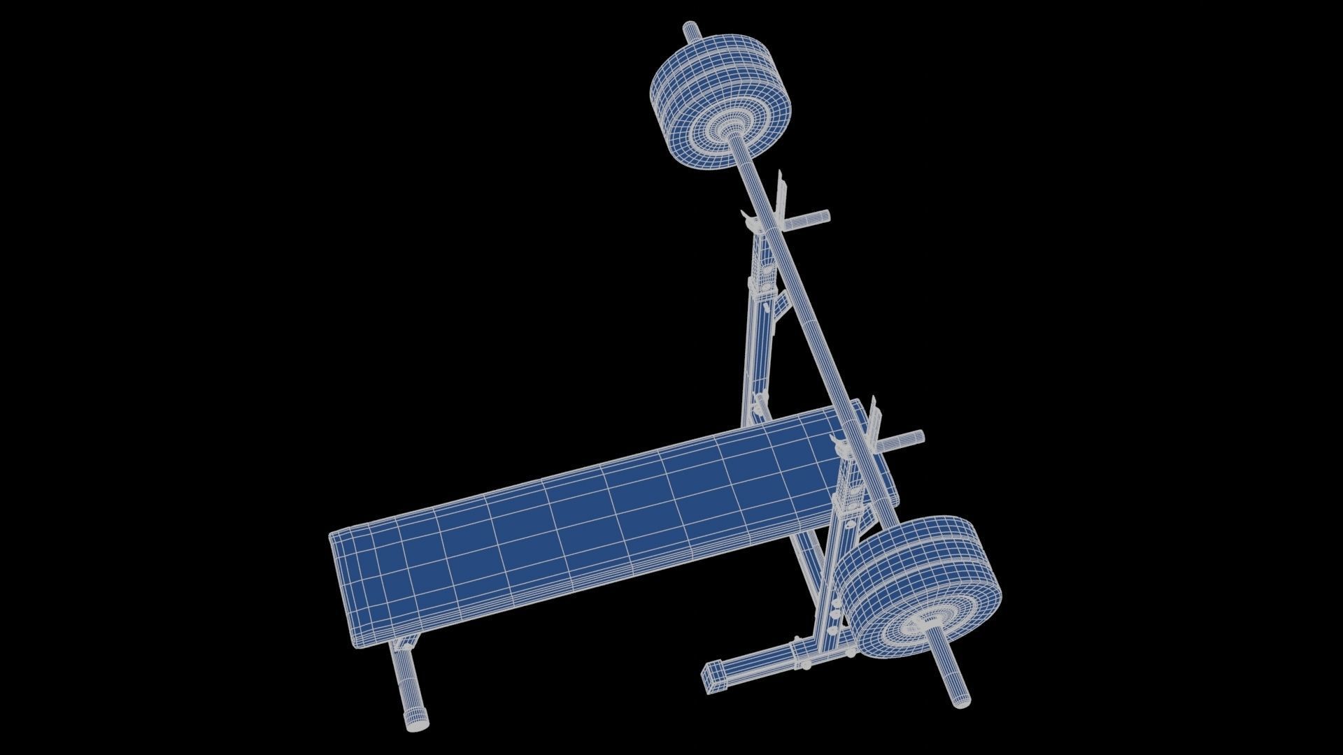 Barbell with Bench 3D model_22