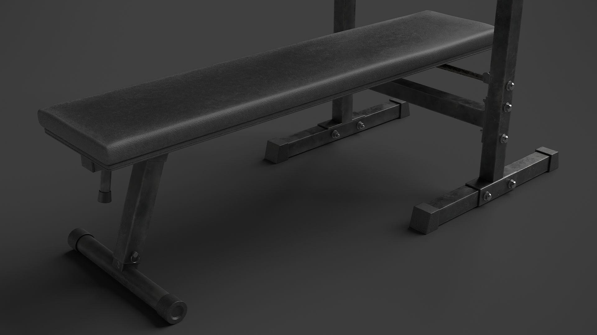 Barbell with Bench 3D model_5