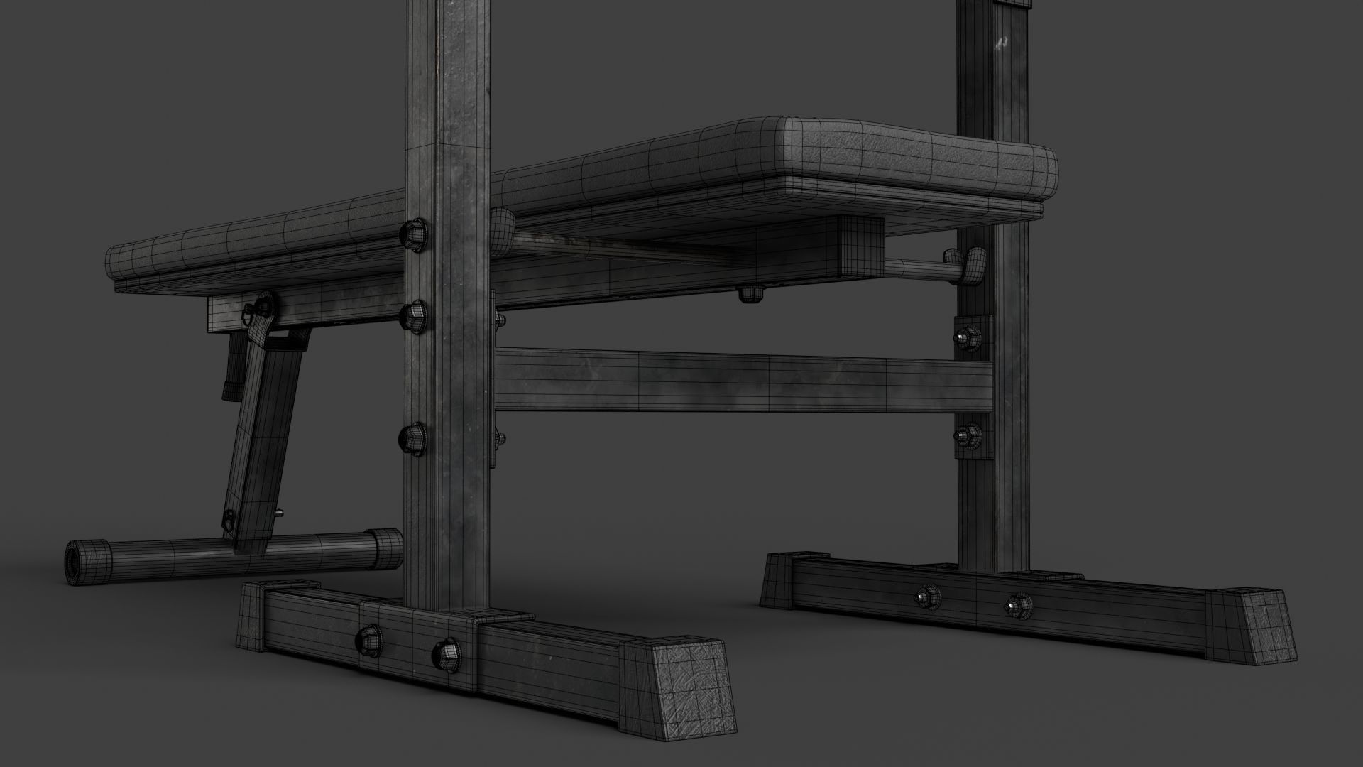 Barbell with Bench 3D model_16