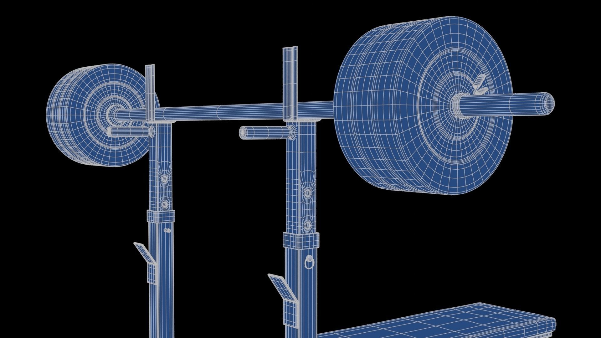 Barbell with Bench 3D model_27