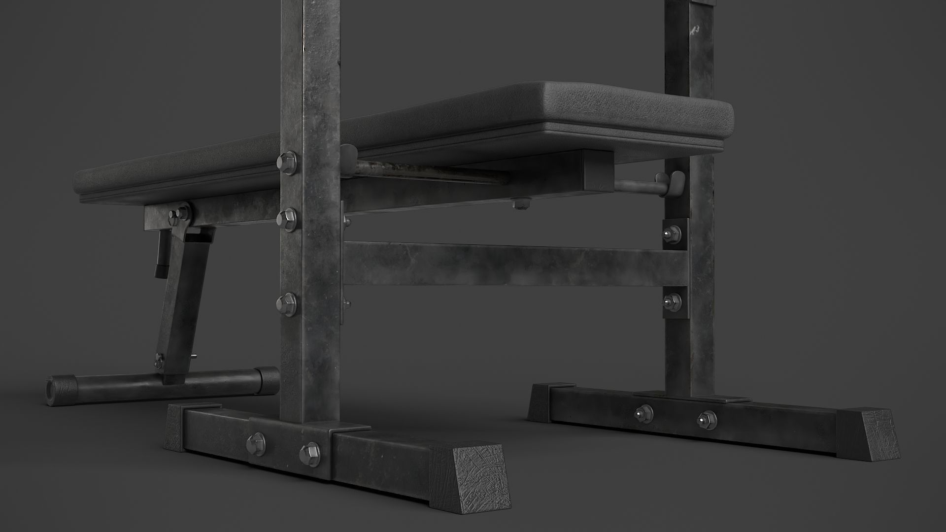 Barbell with Bench 3D model_6