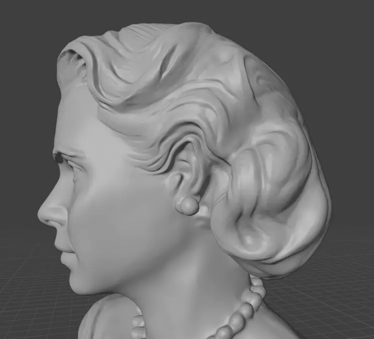 Grace Kelly 3D print model_9