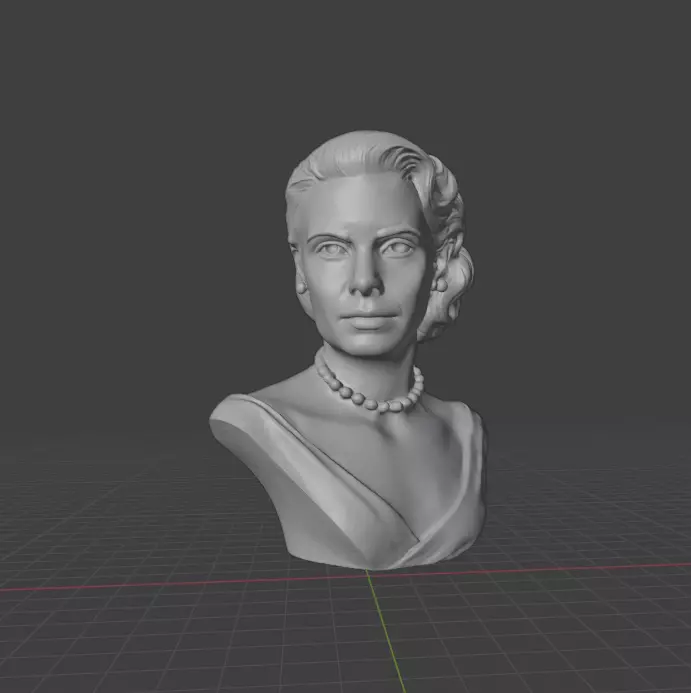 Grace Kelly 3D print model_11
