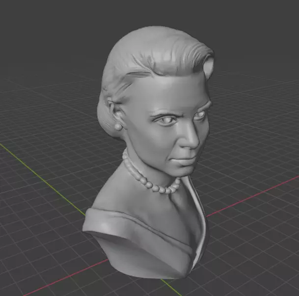 Grace Kelly 3D print model_17