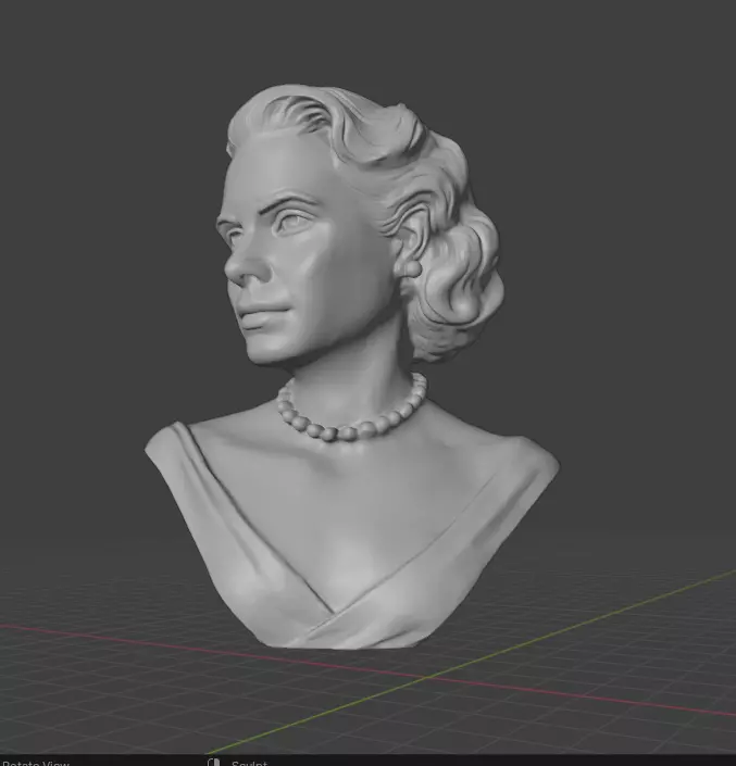 Grace Kelly 3D print model_4