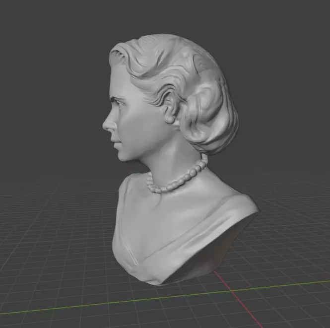 Grace Kelly 3D print model_21