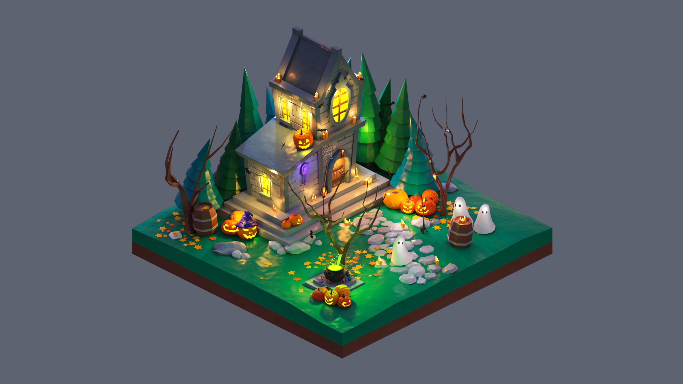 land 5A Low-poly 3D model_2