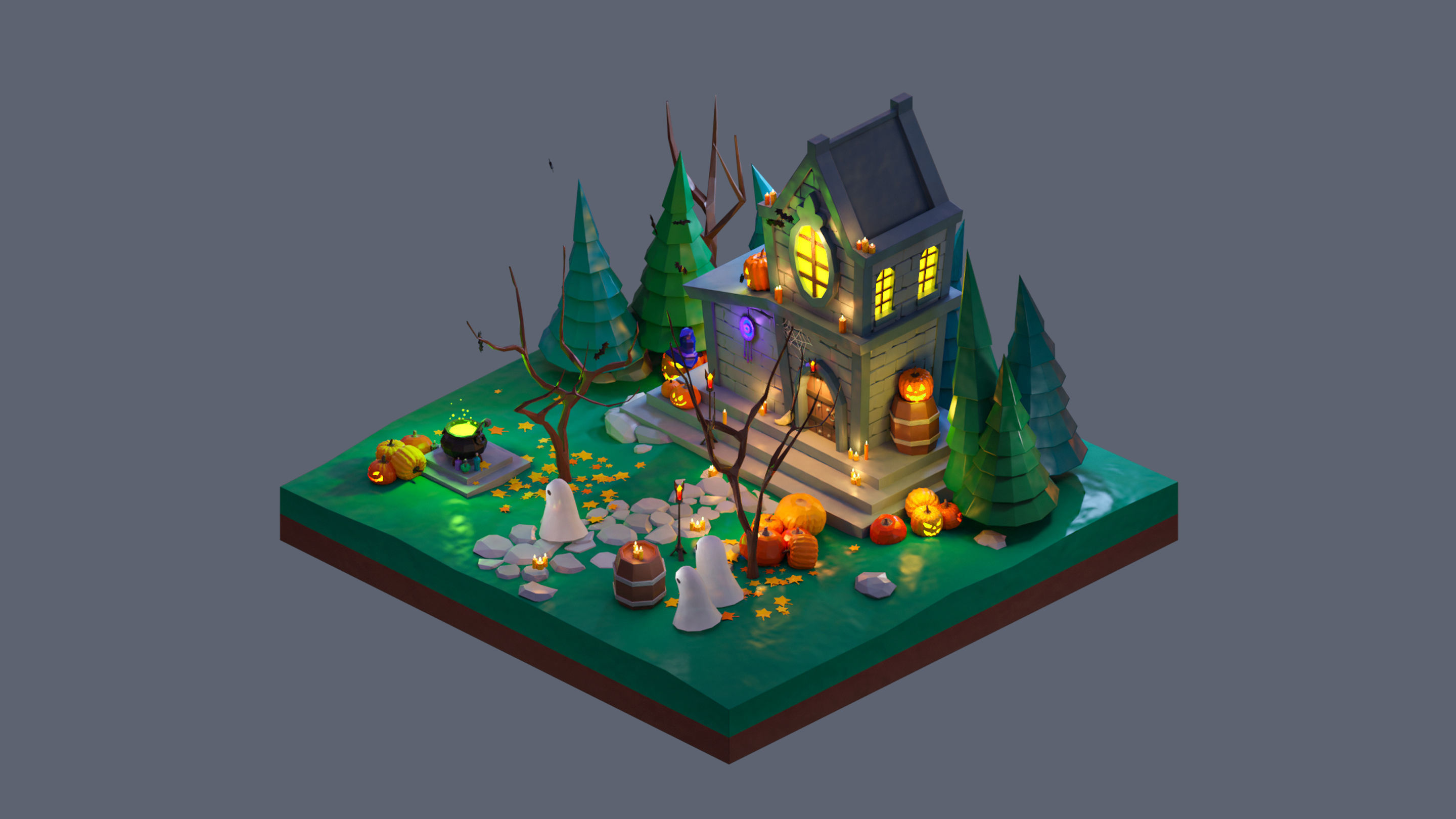 land 5A Low-poly 3D model_3