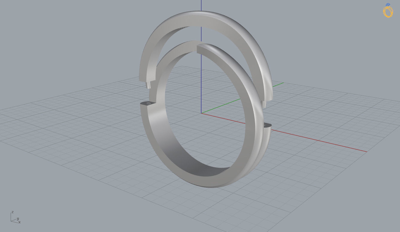 Twisted wedding band  3D print model_6