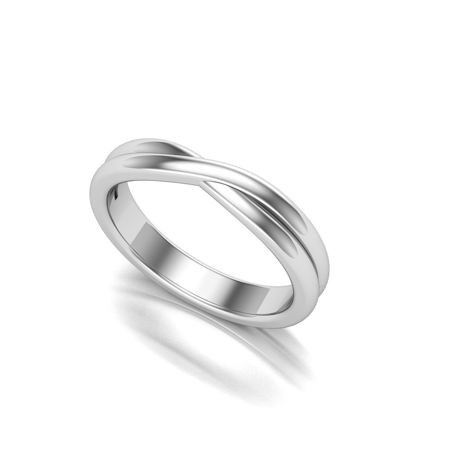 Twisted wedding band  3D print model_2