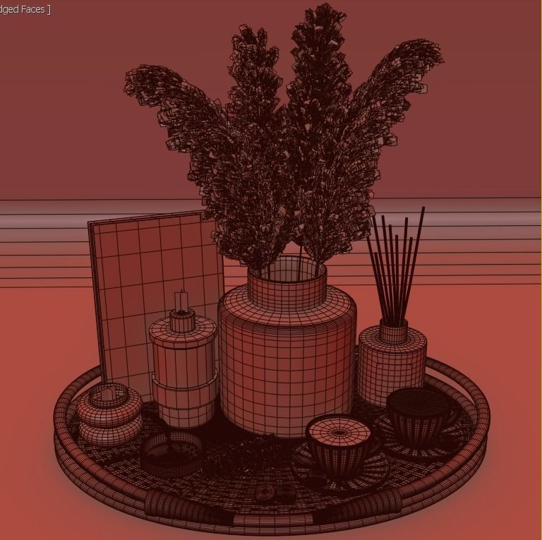 decorative set 001 3D model_3