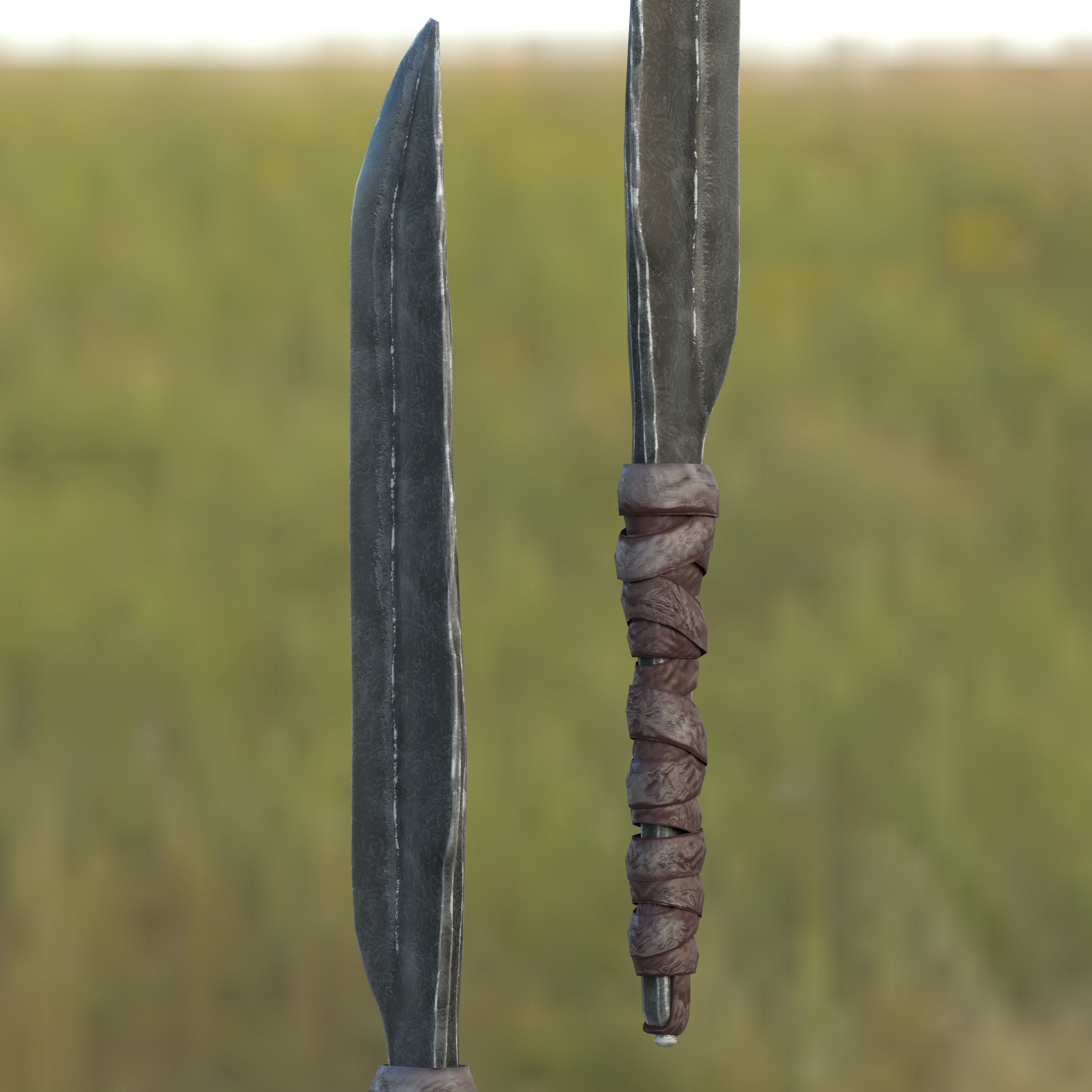 Knife Mark III Low-poly 3D model_5