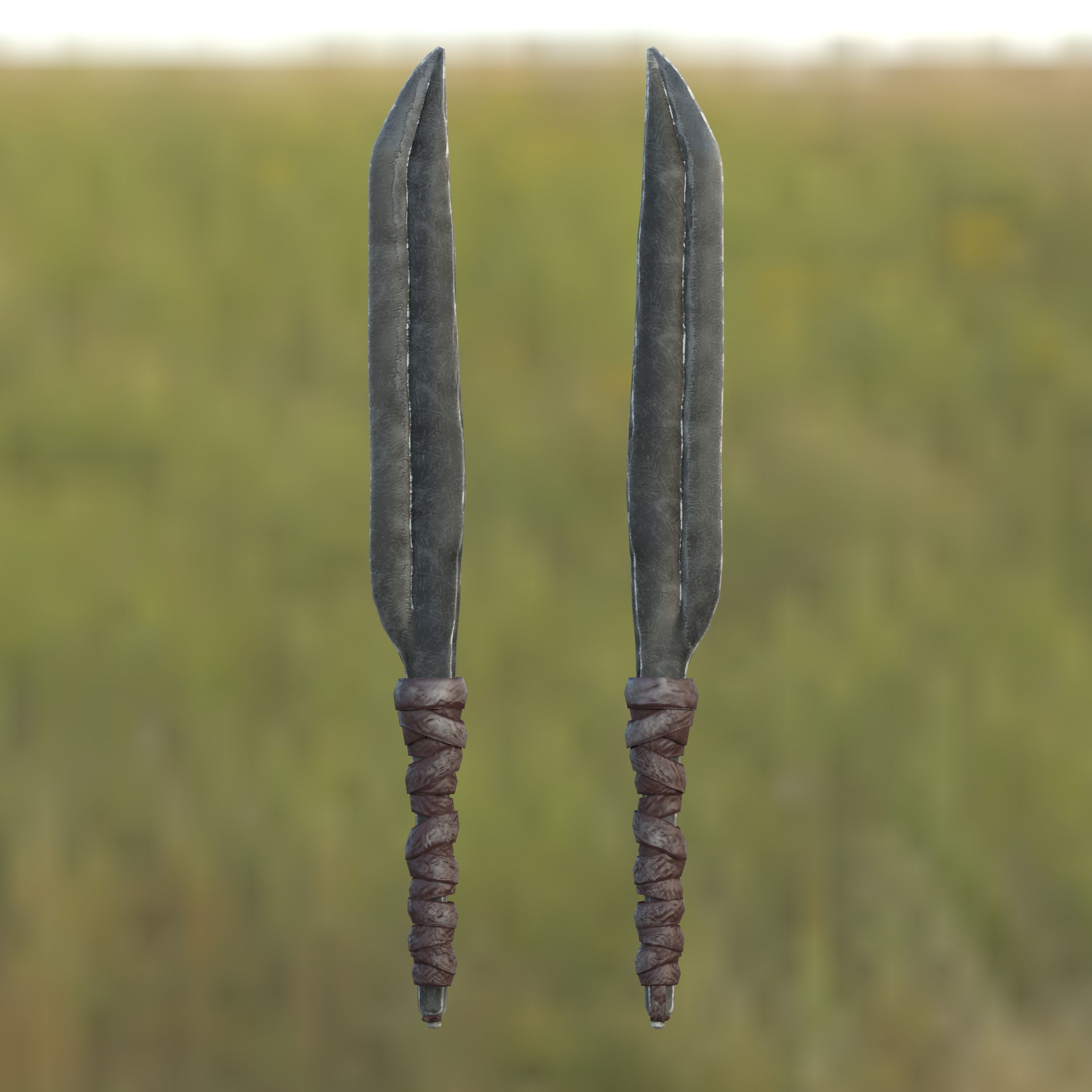 Knife Mark III Low-poly 3D model_3