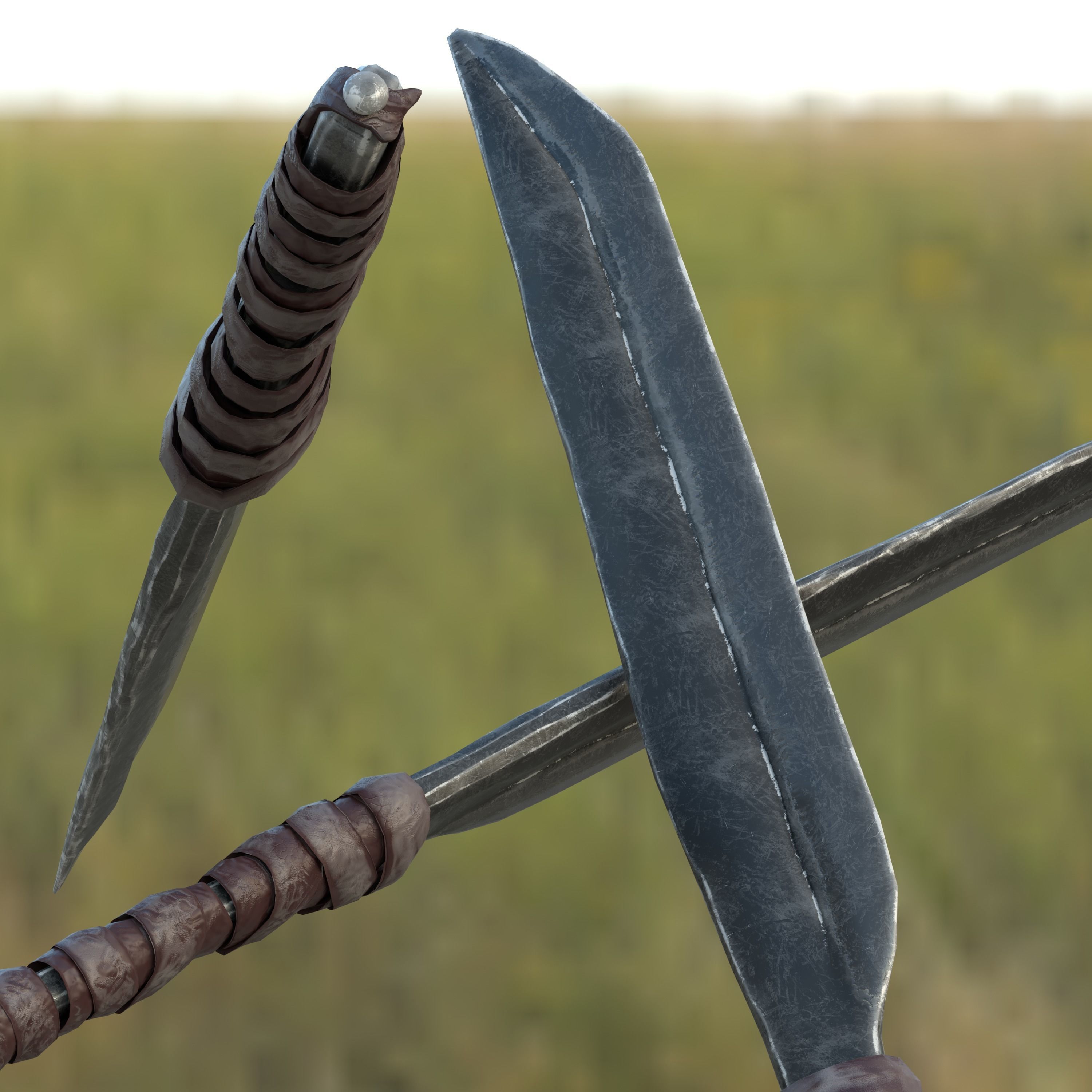 Knife Mark III Low-poly 3D model_17