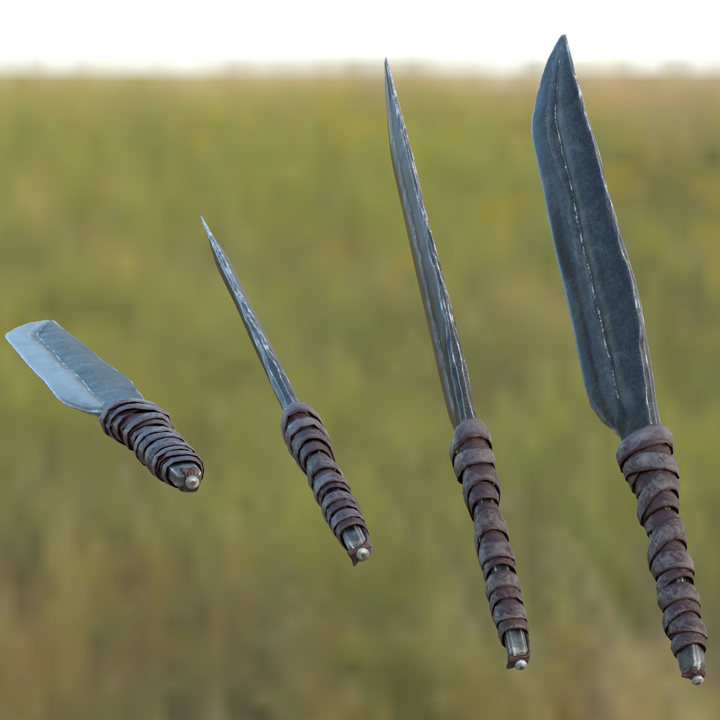 Knife Mark III Low-poly 3D model_15